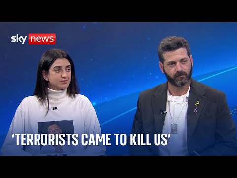 Girlfriend & brother of Israeli hostages speak to Sky News | Israel-Hamas war