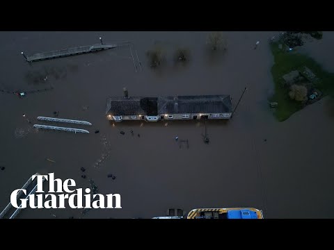 Footage shows flooding in northern England after Storm Jocelyn