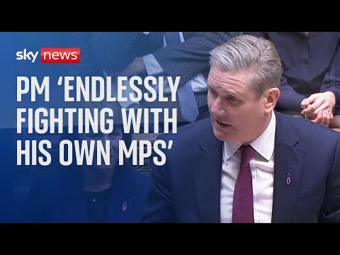 PMQs: Tory in-fighting like ‘longest episode of EastEnders’, says Labour leader