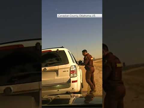All survive shocking traffic-stop crash