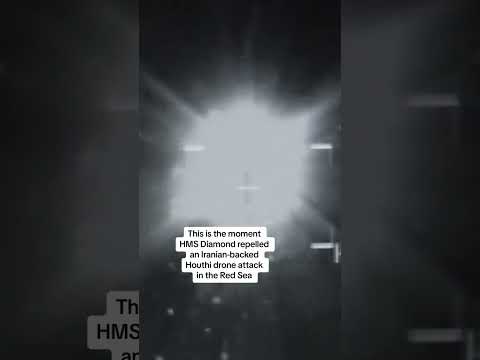 Watch the moment UK warship thwarts a drone attack in the Red Sea, launched from Yemen’s Houthis
