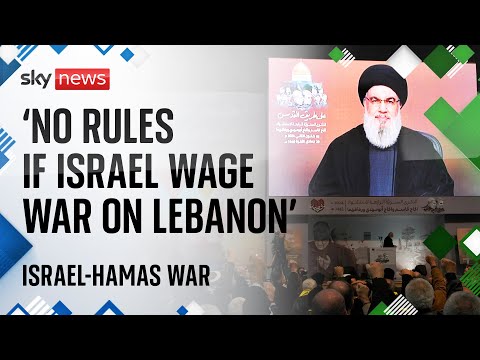 Watch Israel-Hamas war latest: Hezbollah leader warns Israel in speech