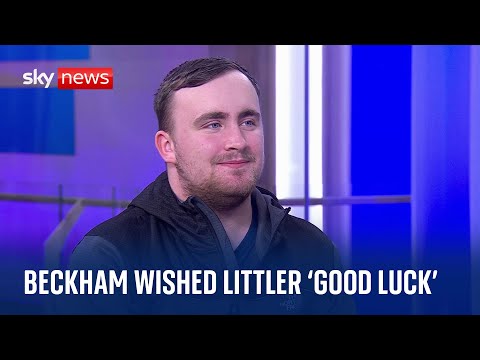 Luke Littler tells Sky News about David Beckham’s ‘good luck’ wishes before final