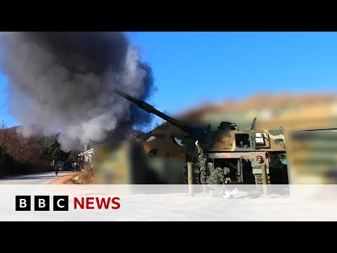 North Korea fires artillery shells towards South’s border island | BBC News