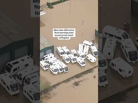 Aerial footage shows extent of flooding