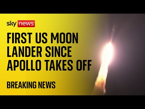 First US moon lander since Apollo blasts off