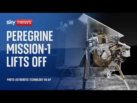 Peregrine Mission-1 launches into space aiming for moon landing