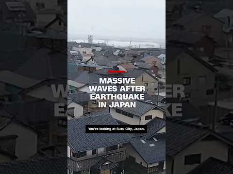 Massive waves after earthquake in Japan