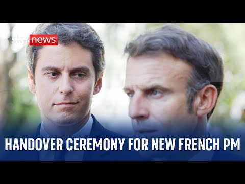 Handover ceremony for new Prime Minister of France Gabriel Attal