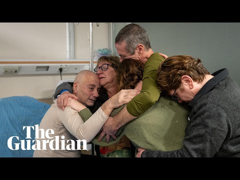 Freed Israeli hostages reunited with family at hospital