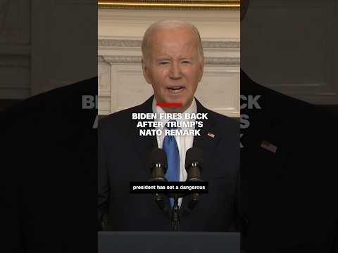 Biden fires back after Trump’s NATO remark