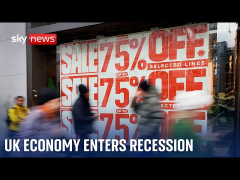 UK economy enters recession as GDP falls 0.3%
