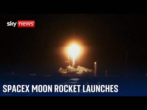 SpaceX rocket launches for moon’s mysterious southern pole