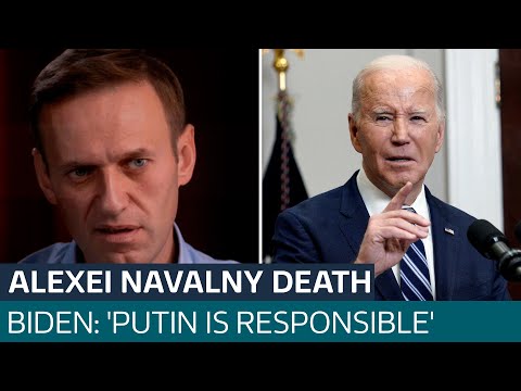 ‘Putin is responsible’ says President Biden after Alexei Navalny reported dead | ITV News