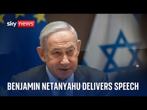 Watch live: Israeli Prime Minister Benjamin Netanyahu delivers a speech