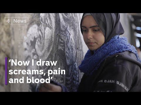 Palestinian artist paints Gaza’s loss