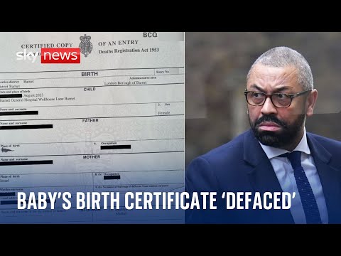 Home Office launches investigation after baby’s birth certificate ‘had Israel scribbled out’