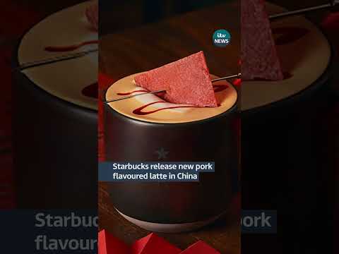 Starbucks release new pork flavoured latte in China#itvnews #starbucks #china #porklatte
