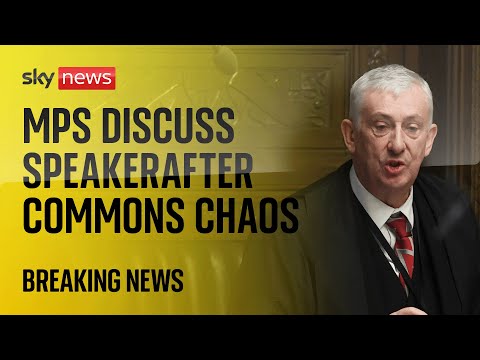 Watch the House of Commons live as 58 MPs have signed no-confidence motion in Speaker
