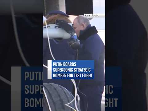 President #VladimirPutin flew on one of #Russia’s newest strategic bombers. #skynews