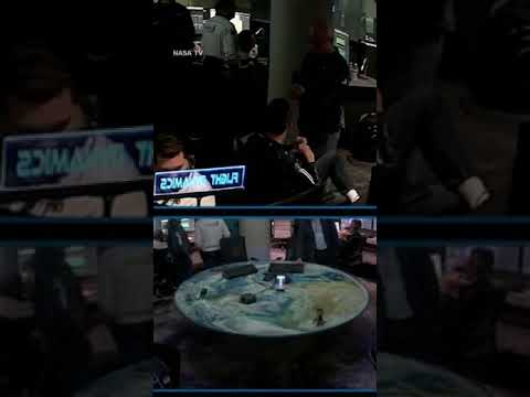 See moment crew learns Odysseus spacecraft landed on the moon