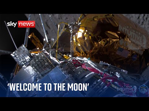 US lander successfully touches down on the moon