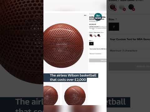 The airless Wilson basketball that costs over £2,000 #itvnews #news #basketball #tech