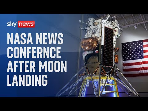 NASA news conference after successful US moon landing
