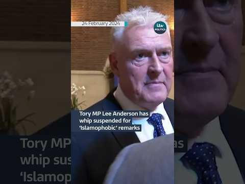 Lee Anderson suspended after refusing to apologise for claim Sadiq Khan ‘controlled by Islamists’
