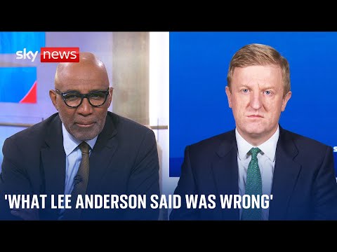 ‘What Lee Anderson said was wrong – and words matter’ – Oliver Dowden