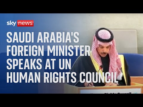 Watch live: Saudi Arabia’s Foreign Minister speaks at the UN Human Rights Council