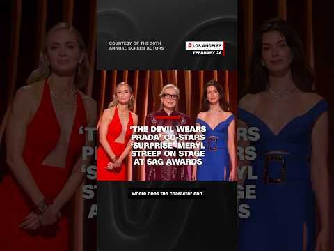 ‘The Devil Wears Prada’ co-stars ‘surprise’ Meryl Streep on stage at SAG Awards