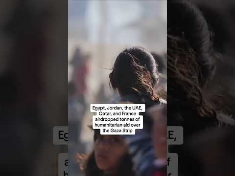 Planes airdrop aid into Gaza