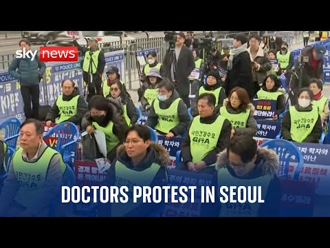 Doctors protest in Seoul against government’s plan to increase medical school admissions