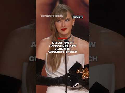 Taylor Swift announces new album in Grammys speech