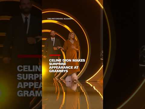 Celine Dion makes surprise appearance at Grammys