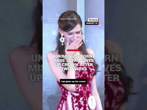 Ukrainian-born Miss Japan gives up crown after two weeks
