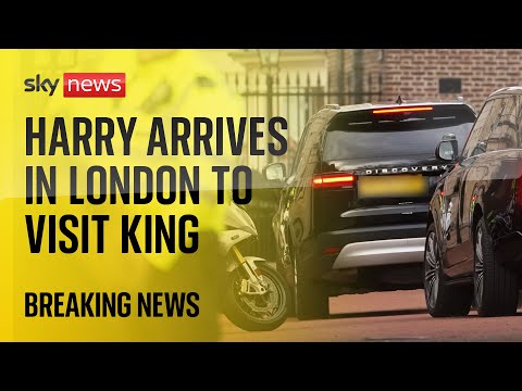 Harry arrives at Clarence House to see father – day after King’s cancer diagnosis revealed