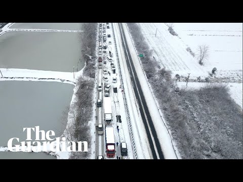 People unable to travel as extreme snow blizzards grip China ahead of New Year
