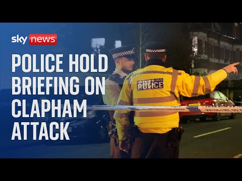 Watch: Police hold briefing following corrosive substance attack in Clapham, London