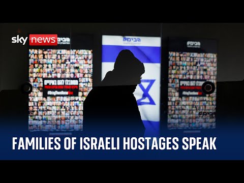Families of Israeli hostages speak at news conference in London