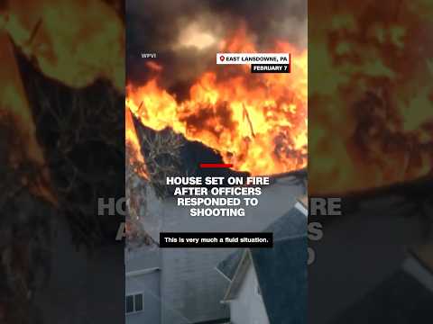 House set on fire after officers responded to shooting