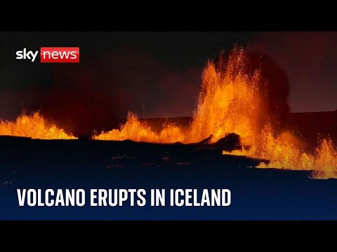 Watch live: Volcano in southwest Iceland erupts for the third time in three months