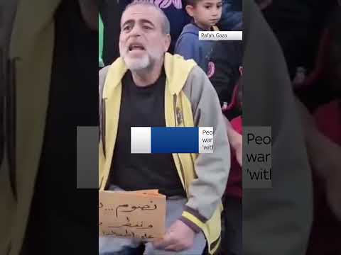 Israel-Hamas war: Displaced Palestinians stage ‘without food in Ramadan’ protest in Rafah