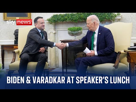 Watch live: US President Joe Biden attends speakers’ lunch with Irish PM Leo Varadkar