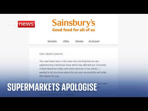 Sainsbury’s and Tesco apologise for ‘inconvenience’ after in store and online ‘technical issues’