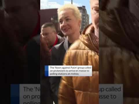 Cheers for Yulia Navalnaya at anti-Putin protest