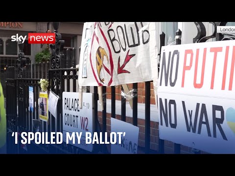 ‘I spoiled my ballot’ – Russians head to embassy in London to vote in presidential election