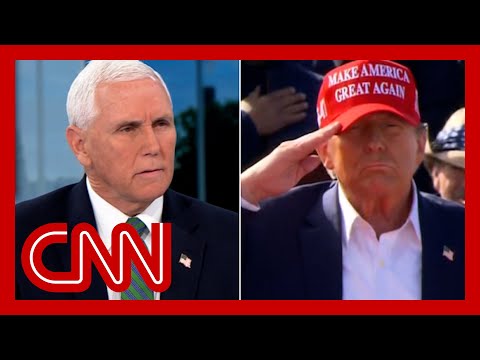 See Pence’s reaction after Trump salutes Jan. 6 prisoners at rally