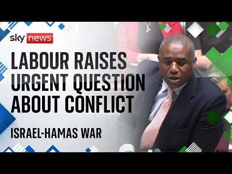 Urgent question raised on the Israel-Hamas war